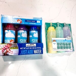 Multi-Color Sidewalk Chalk Paint - Just Add Water Red Purple Blue Yellow 2 Packs